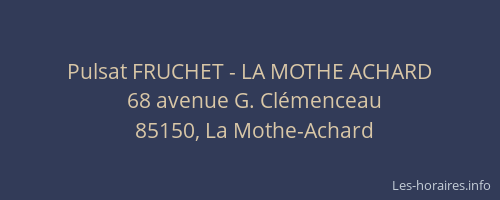 Pulsat FRUCHET - LA MOTHE ACHARD