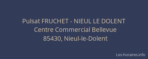 Pulsat FRUCHET - NIEUL LE DOLENT