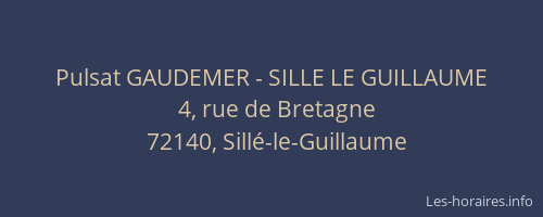 Pulsat GAUDEMER - SILLE LE GUILLAUME
