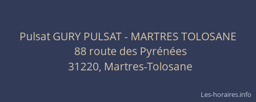 Pulsat GURY PULSAT - MARTRES TOLOSANE