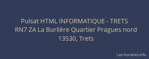 Pulsat HTML INFORMATIQUE - TRETS