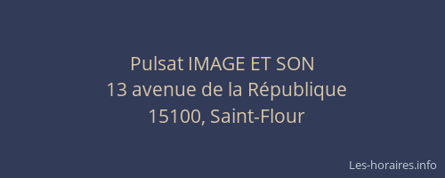 Pulsat IMAGE ET SON