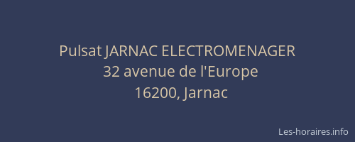 Pulsat JARNAC ELECTROMENAGER