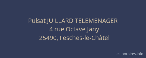 Pulsat JUILLARD TELEMENAGER