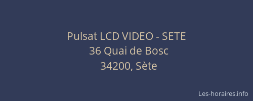 Pulsat LCD VIDEO - SETE
