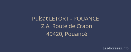 Pulsat LETORT - POUANCE