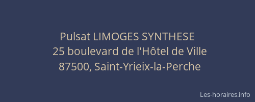 Pulsat LIMOGES SYNTHESE