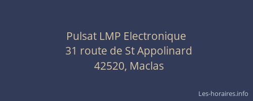 Pulsat LMP Electronique