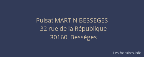 Pulsat MARTIN BESSEGES