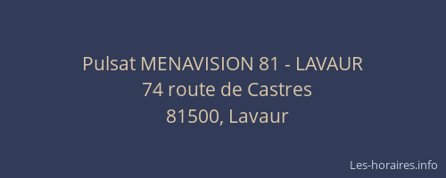 Pulsat MENAVISION 81 - LAVAUR