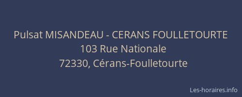 Pulsat MISANDEAU - CERANS FOULLETOURTE