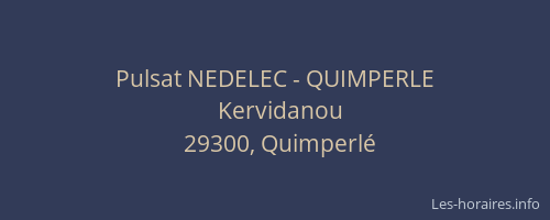 Pulsat NEDELEC - QUIMPERLE