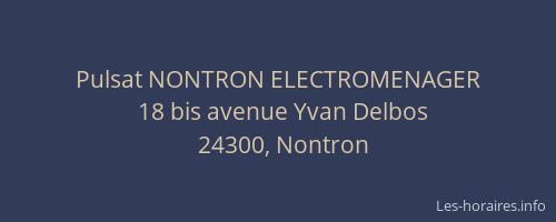 Pulsat NONTRON ELECTROMENAGER