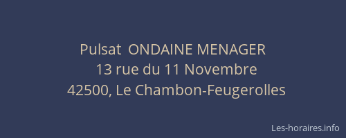 Pulsat  ONDAINE MENAGER