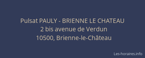 Pulsat PAULY - BRIENNE LE CHATEAU