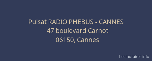Pulsat RADIO PHEBUS - CANNES