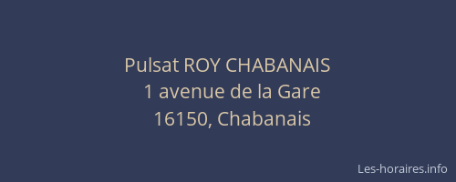 Pulsat ROY CHABANAIS