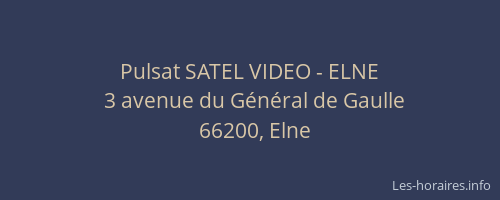 Pulsat SATEL VIDEO - ELNE