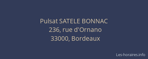 Pulsat SATELE BONNAC