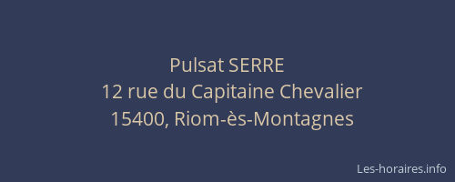Pulsat SERRE