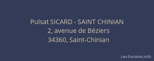 Pulsat SICARD - SAINT CHINIAN