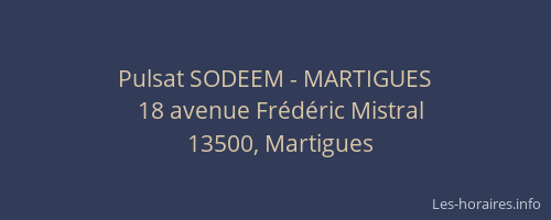 Pulsat SODEEM - MARTIGUES