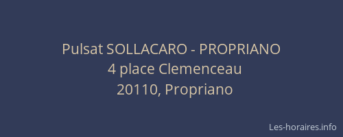 Pulsat SOLLACARO - PROPRIANO