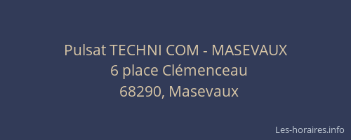 Pulsat TECHNI COM - MASEVAUX