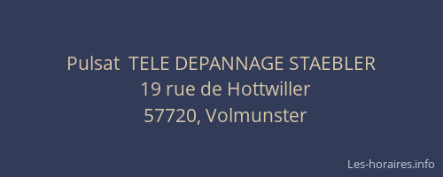 Pulsat  TELE DEPANNAGE STAEBLER