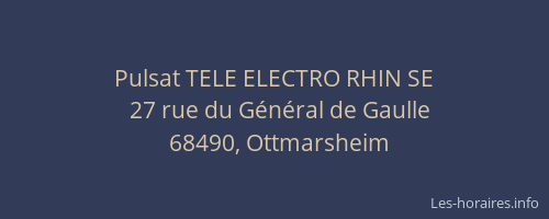 Pulsat TELE ELECTRO RHIN SE