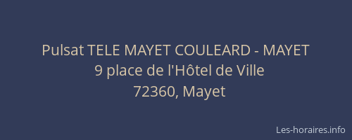 Pulsat TELE MAYET COULEARD - MAYET
