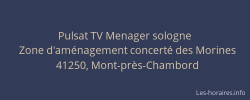 Pulsat TV Menager sologne