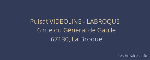 Pulsat VIDEOLINE - LABROQUE