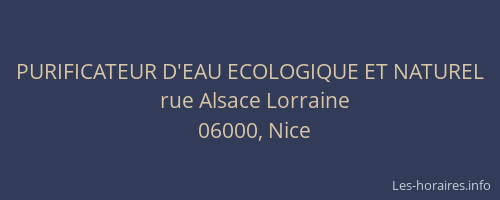 PURIFICATEUR D'EAU ECOLOGIQUE ET NATUREL