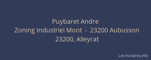 Puybaret Andre
