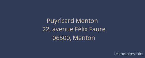 Puyricard Menton