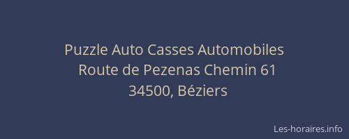 Puzzle Auto Casses Automobiles