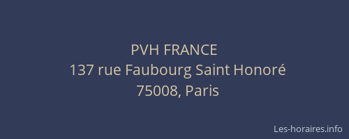 PVH FRANCE