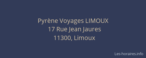 Pyr&egrave;ne Voyages LIMOUX