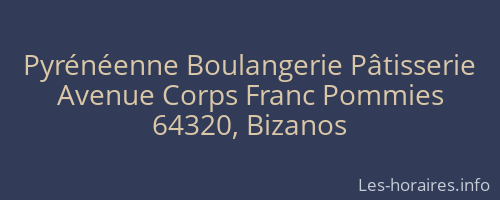Pyrénéenne Boulangerie Pâtisserie