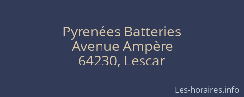 Pyrenées Batteries