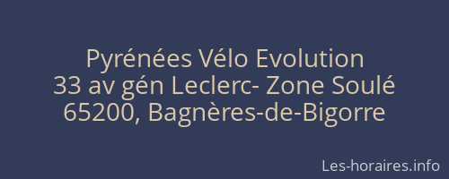 Pyrénées Vélo Evolution