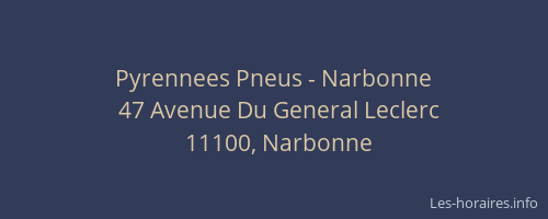 Pyrennees Pneus - Narbonne