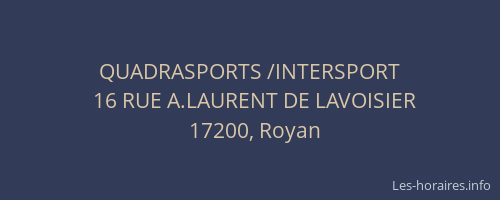 QUADRASPORTS /INTERSPORT