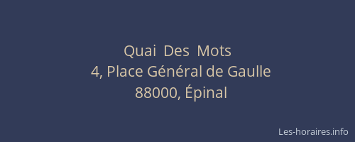 Quai  Des  Mots