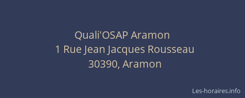 Quali'OSAP Aramon