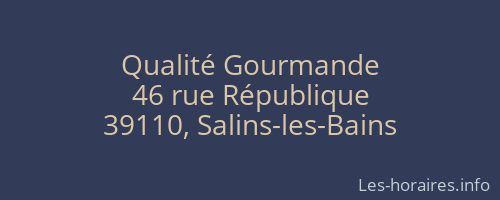 Qualité Gourmande