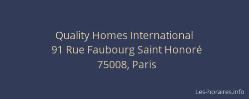Quality Homes International