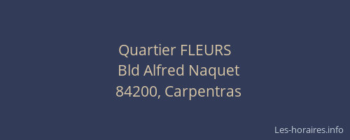 Quartier FLEURS