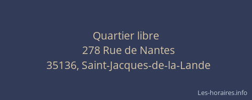 Quartier libre